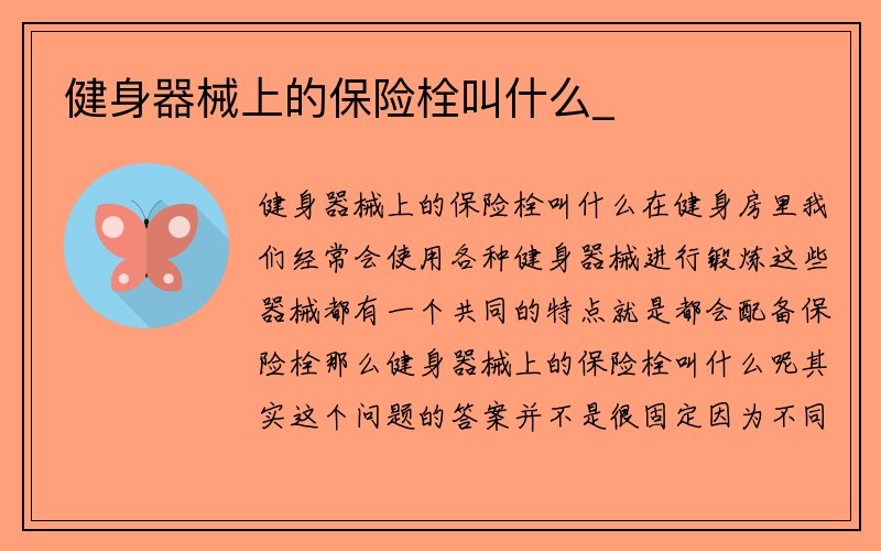 健身器械上的保险栓叫什么_