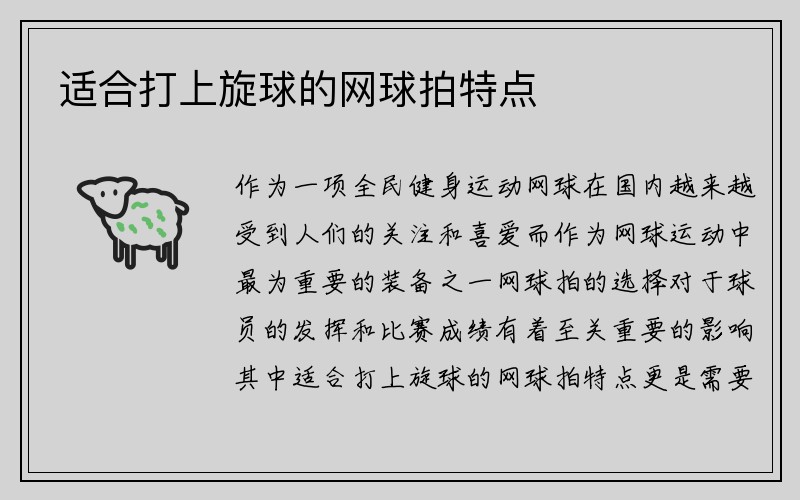 适合打上旋球的网球拍特点